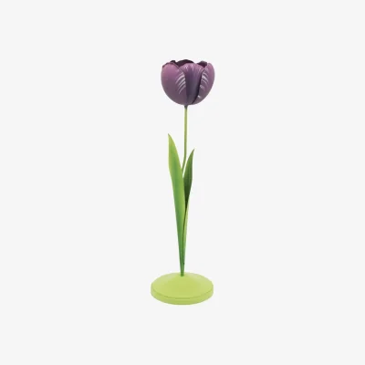 Casa by JJ Dahlia Purple Tulip Candleholder - Tole