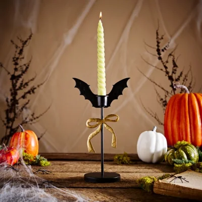 Dunelm Bat Wings Metal Candle Holder