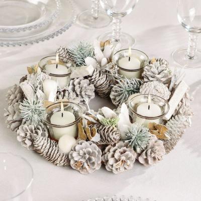 Dunelm Winter Frost Candle Holder Wreath