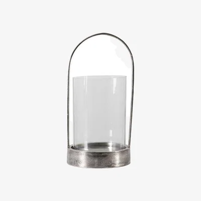 Dunelm Cedar & Sage Linton Antique Nickel Hurricane Candle Holder
