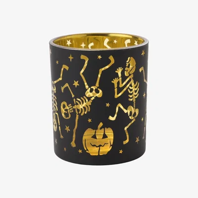 Dunelm Set of 3 Skeleton Tealight Holders Black