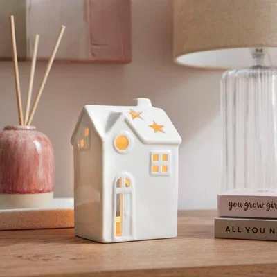 Dunelm House Shaped Ceramic Tealight Holder