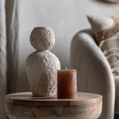 Dunelm Sable Medium Pebble Candle Holder Natural