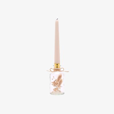 Dunelm Love Story Bottle Style Candle Holder Clear