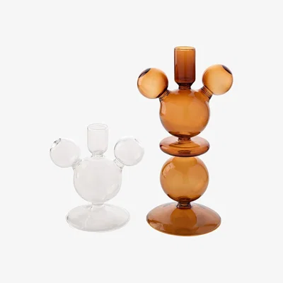 Dunelm Set of 2 Disney Mickey Mouse Shaped Candlestick Holders