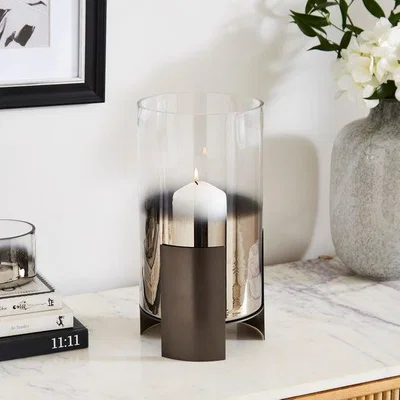 Dunelm Luxe Glass Hurricane Candle Holder