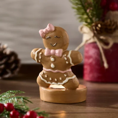 Dunelm Gingerbread Lady Ceramic Tealight Holder