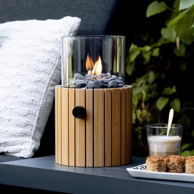 Dunelm Cosiscoop Timber Round Fire Lantern