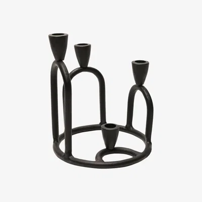 Dunelm Hestia Aluminium Candlestick Holder for 4 Candles