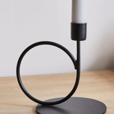 Dunelm Metal Looped Candlestick Holder
