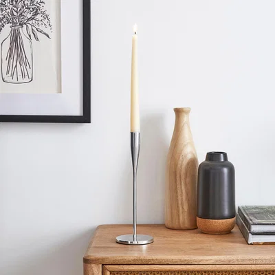 Dunelm Large Candlestick Holder Silver