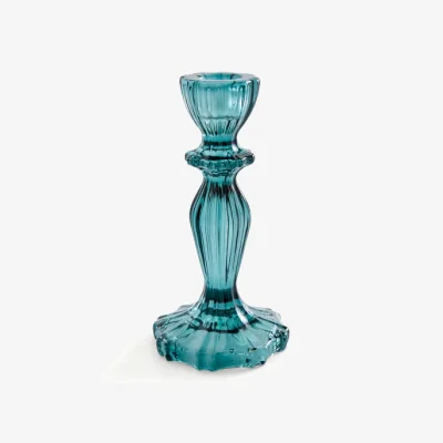 Dunelm Sophie Robinson Ribbed Glass Candlestick Holder