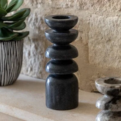 Dunelm Azuaga Marble Tealight Candlestick Holder