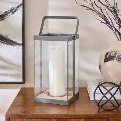 Dunelm Modern Glass & Metal Lantern