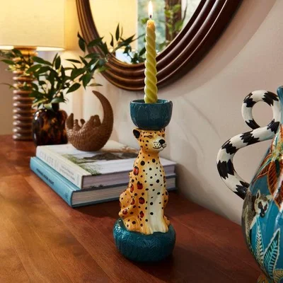 Dunelm Leopard Candle Holder