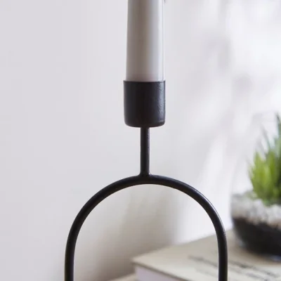 Dunelm Metal Oval Loop Candlestick Holder