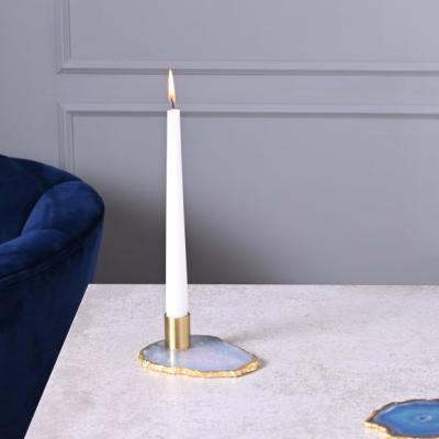 Dunelm Hestia Celestial Blue Agate Candlestick Holder