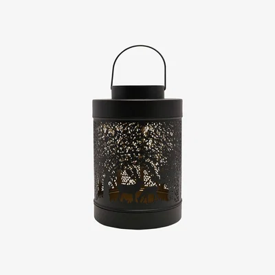 Dunelm Black Forest Scene Round Lantern