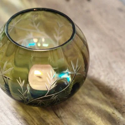 Dunelm Bloom Engraved Shimmer Tealight Holder