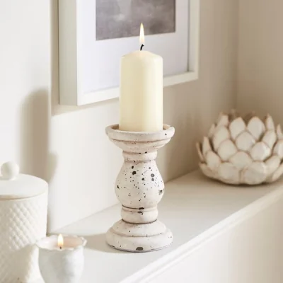Dunelm Concrete Pillar Candle Holder