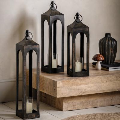 Dunelm Kairo Black Lantern Candle Holder