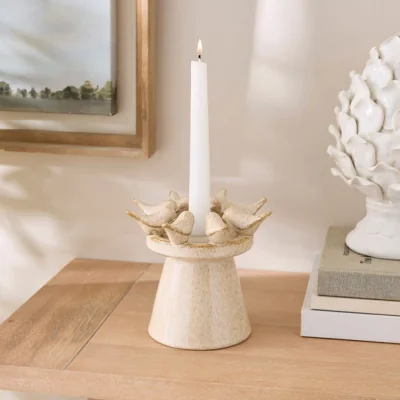 Dunelm Bird Collection Ceramic Candlestick Holder