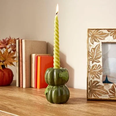 Dunelm Stacking Pumpkins Ceramic Candle Holder