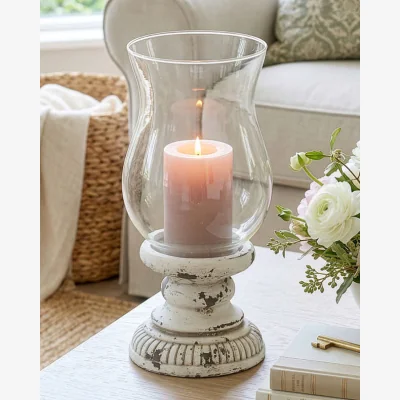 Dibor Antique Glass Candle Holder