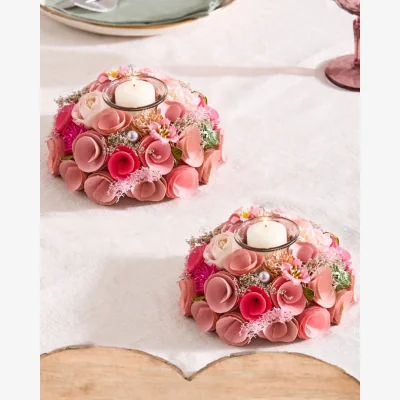 Dibor S/2 Belford Floral Candle Holders