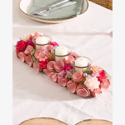 Dibor Triple Belford Floral Candle Holder