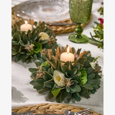 Dibor S/2 Stockbridge Floral Candle Holders
