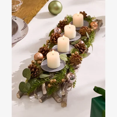 Dibor Woodland Candle Holder Centrepiece