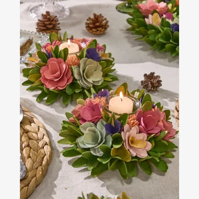 Dibor S/2 Camerton Floral Candle Holders