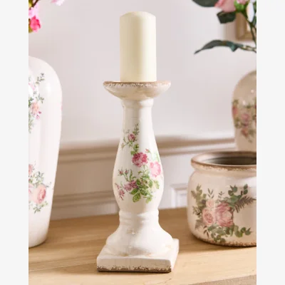 Dibor Floral Ceramic Candle Holder