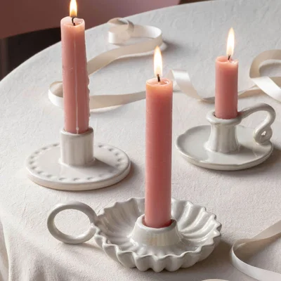 Graham & Green Graham and Green Wave Ceramic Candle Holder