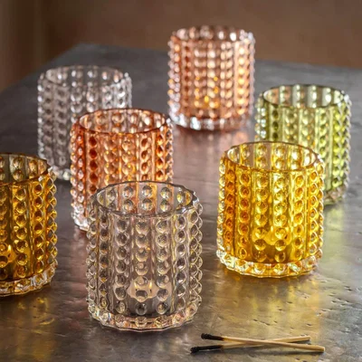 Graham & Green Graham and Green Orange Bubble Tealight Holder