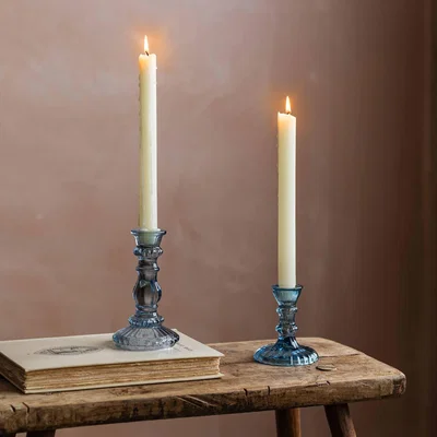 Graham & Green Graham and Green Light Blue Candle Holder - Small