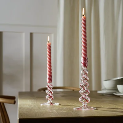 Habitat Habitat Swirled Glass Large Candle Stick