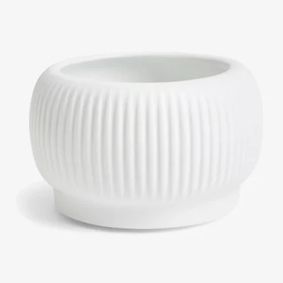 John Lewis John Lewis & Partners Ceramic Rib Candle Holder