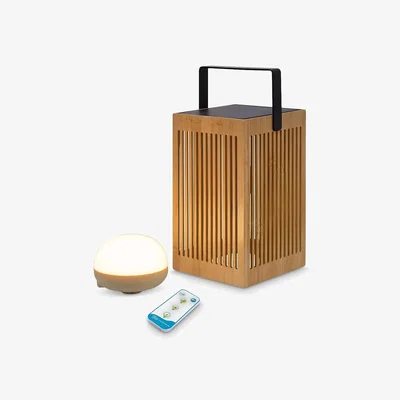 John Lewis Newgarden Okinawa Solar Powered Outdoor Bamboo Lantern