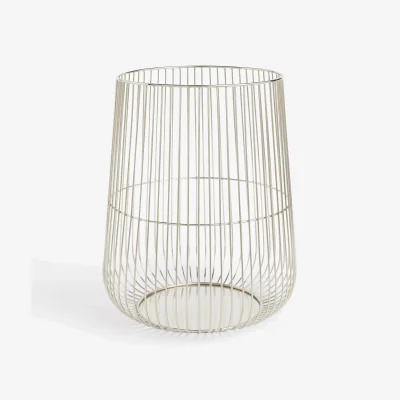 John Lewis John Lewis & Partners Silver Cage Lantern Candle Holder, H38 cm