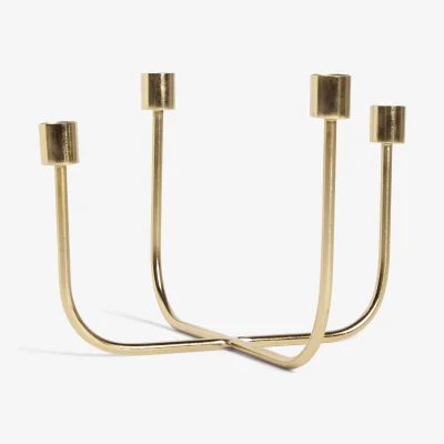 John Lewis John Lewis & Partners Iron 4 Bud Candle Holder