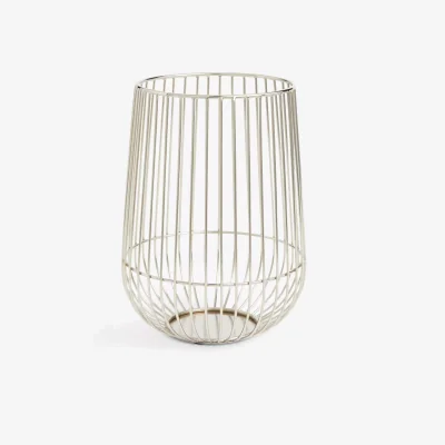 John Lewis John Lewis & Partners Silver Cage Lantern Candle Holder, H18.5 cm