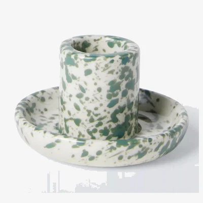 John Lewis John Lewis ANYDAY Speckle Short Candle Holder, Green