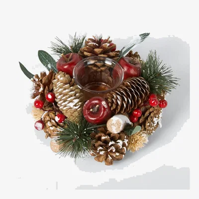 John Lewis John Lewis Apple, Red Berry and Pine Cone Tealight Holder