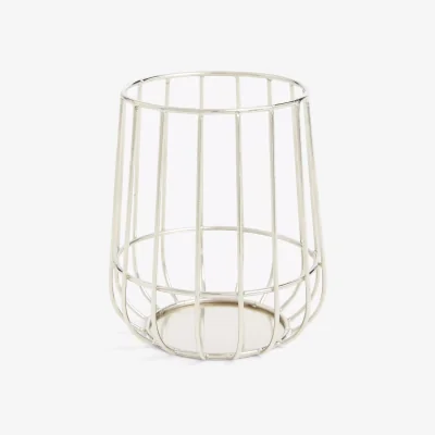 John Lewis John Lewis & Partners Silver Cage Lantern Candle Holder, H18 cm