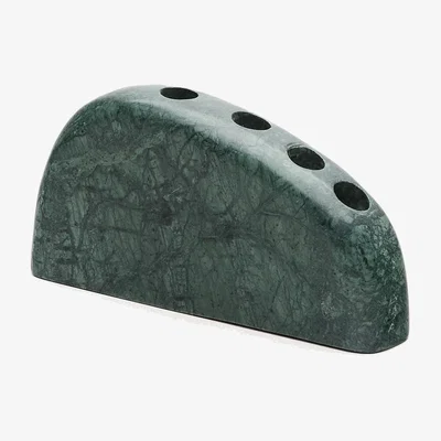 Kave Home Signe large, green marble candlestick, 10 cm