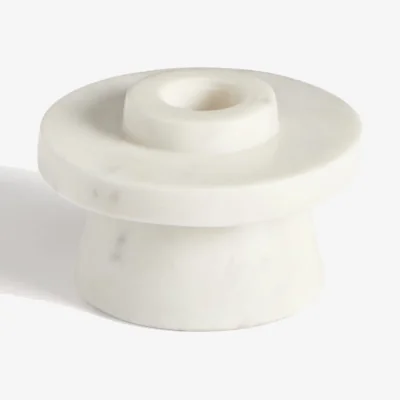 Kave Home Zalvori white marble candle holder 8cm