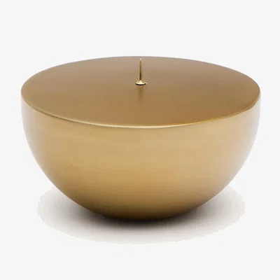 Kave Home Quira large candle holder in gold-coloured stainless steel