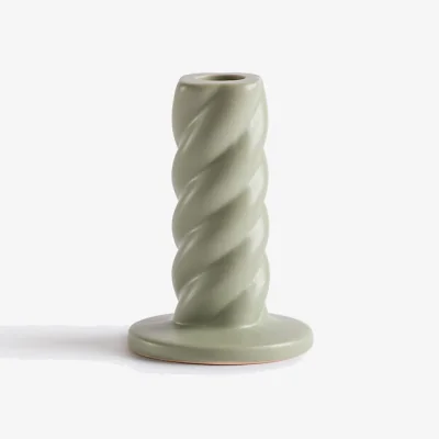 La Redoute Vavy Twisted Ceramic Candle Holder H12.5cm